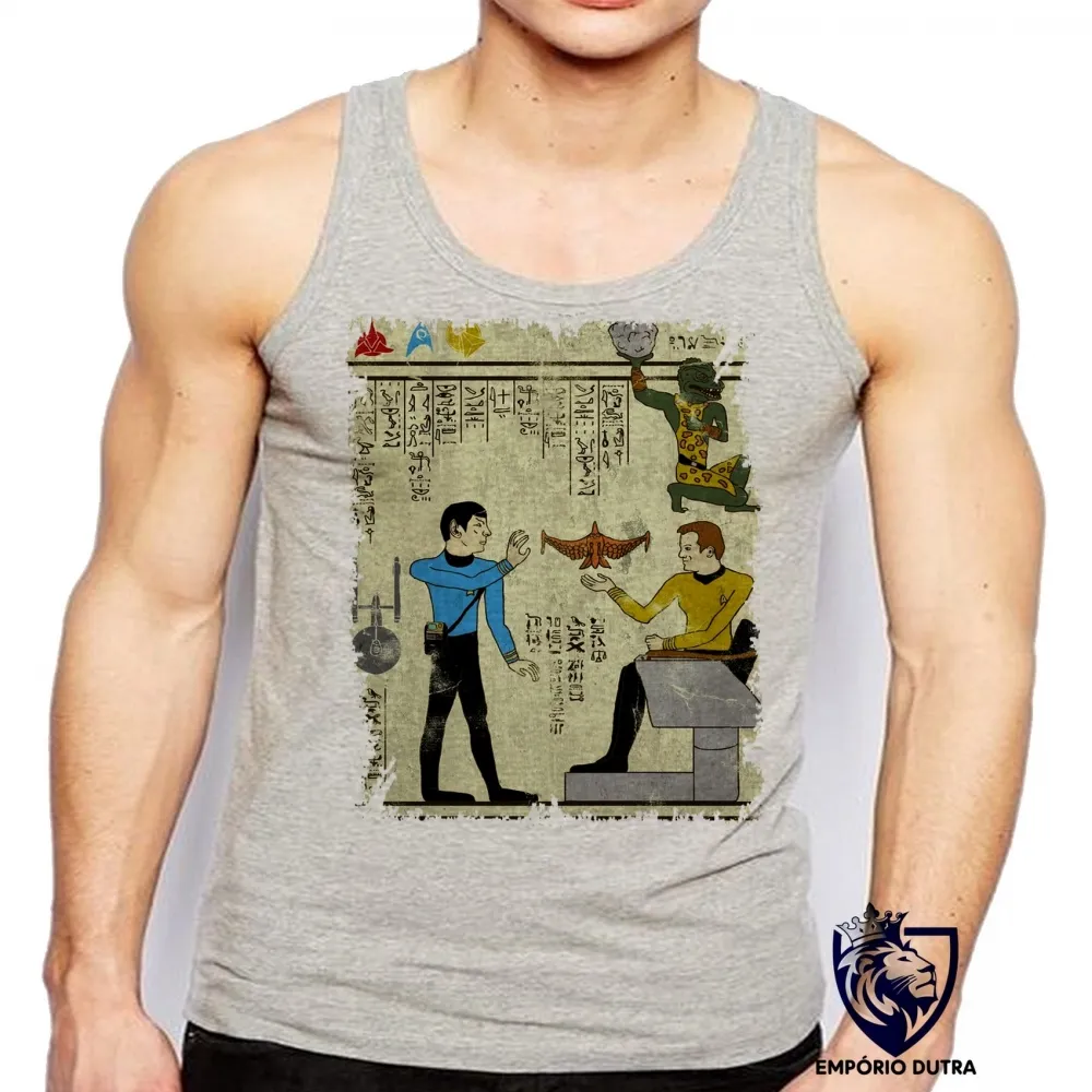 Camiseta Regata adulto ou infantil hieróglifos Star Trek Imagem