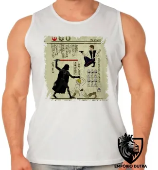 Camiseta Regata adulto ou infantil hieróglifos Star Wars - Foto 2