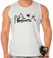Camiseta Regata adulto ou infantil Hogwarts harry potter varinha estrelas - Foto 2