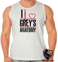 Camiseta Regata adulto ou infantil I love Greys Anatomy serie - Foto 2