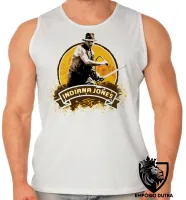 Camiseta Regata adulto ou infantil Indiana Jones amarelo - Foto 2