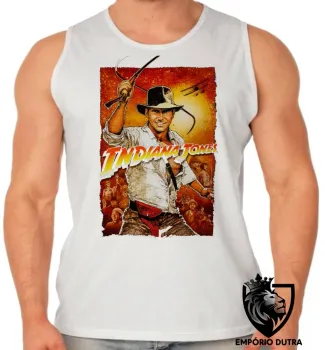 Camiseta Regata adulto ou infantil Indiana Jones chicote - Foto 2