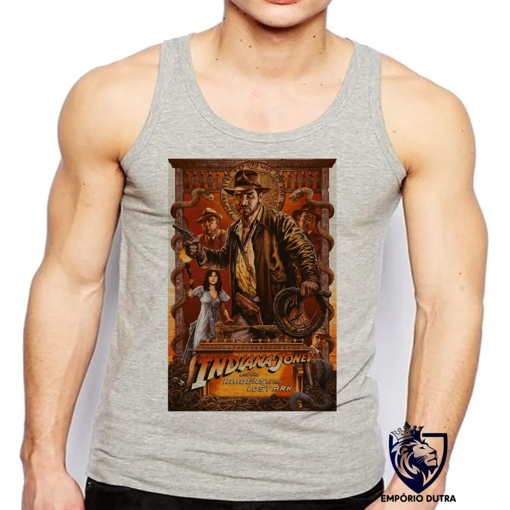 Camiseta Regata adulto ou infantil Indiana Jones arca aliança Imagem