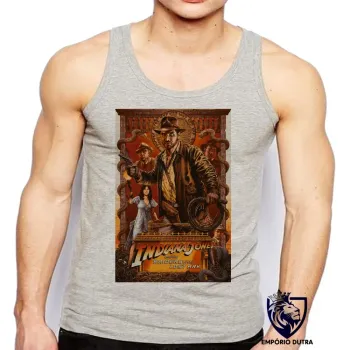 Camiseta Regata adulto ou infantil Indiana Jones arca aliança