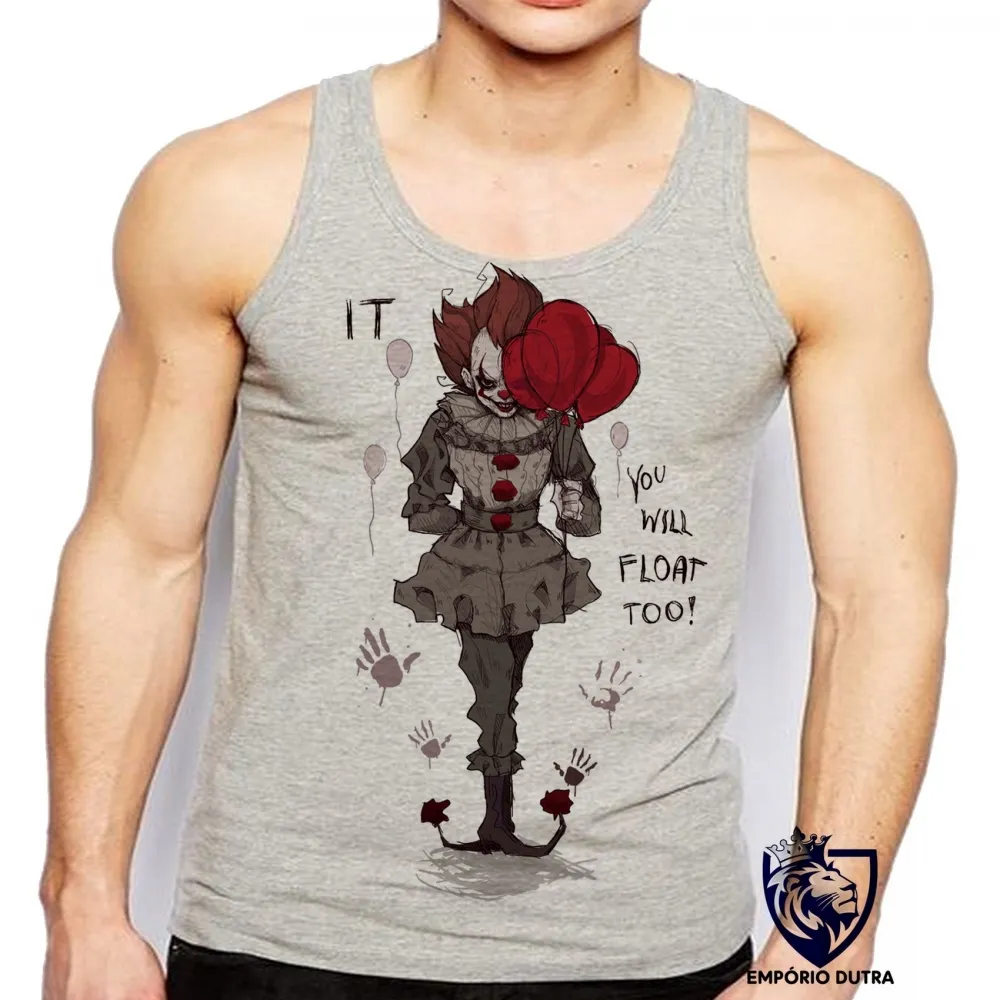 Camiseta Regata adulto ou infantil It a coisa Palhaço Imagem