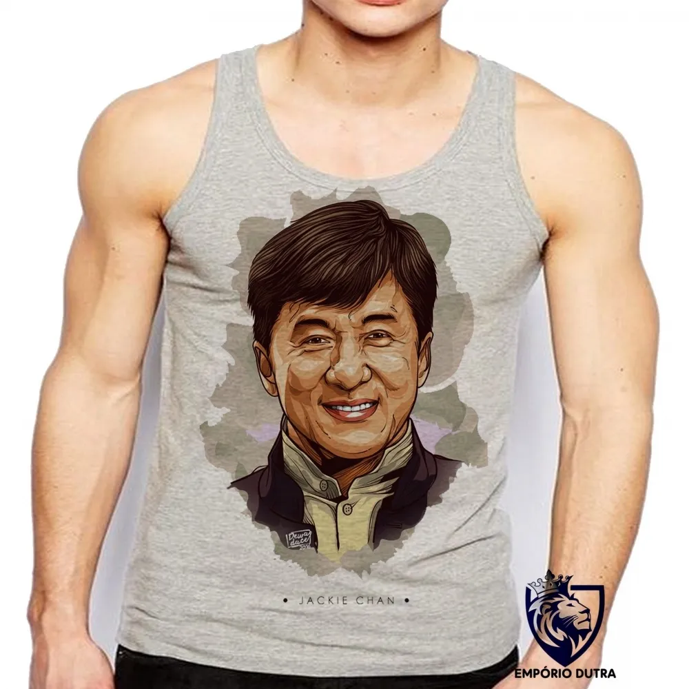 Camiseta Regata adulto ou infantil Jackie Chan