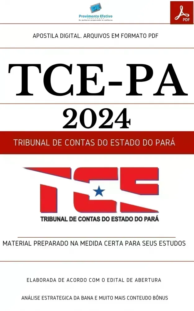 Apostila TCE PA Ano 2024 Fiscalização Ciências Atuariais  Imagem