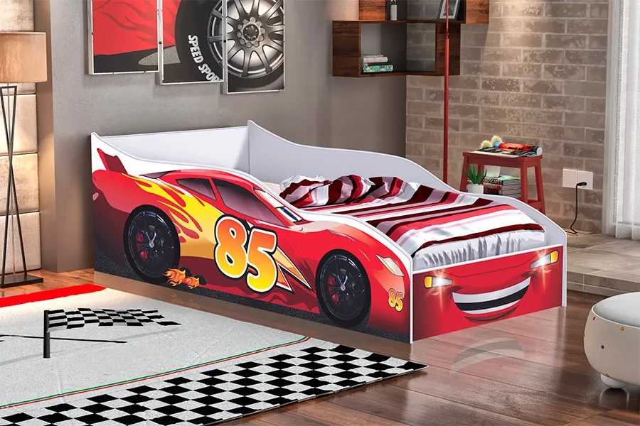 Cama Infantil Carros meninos vermelho ou Batman 1.54 nv