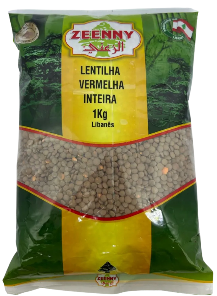 LENTILHA VERMELHA INTEIRA ZEENNY 1KG