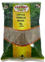 LENTILHA VERMELHA INTEIRA ZEENNY 1KG