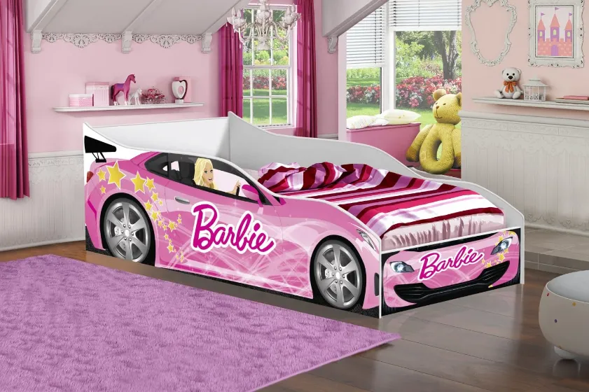 Cama Infantil Carros Carros Menina Barbie 1.54 nv