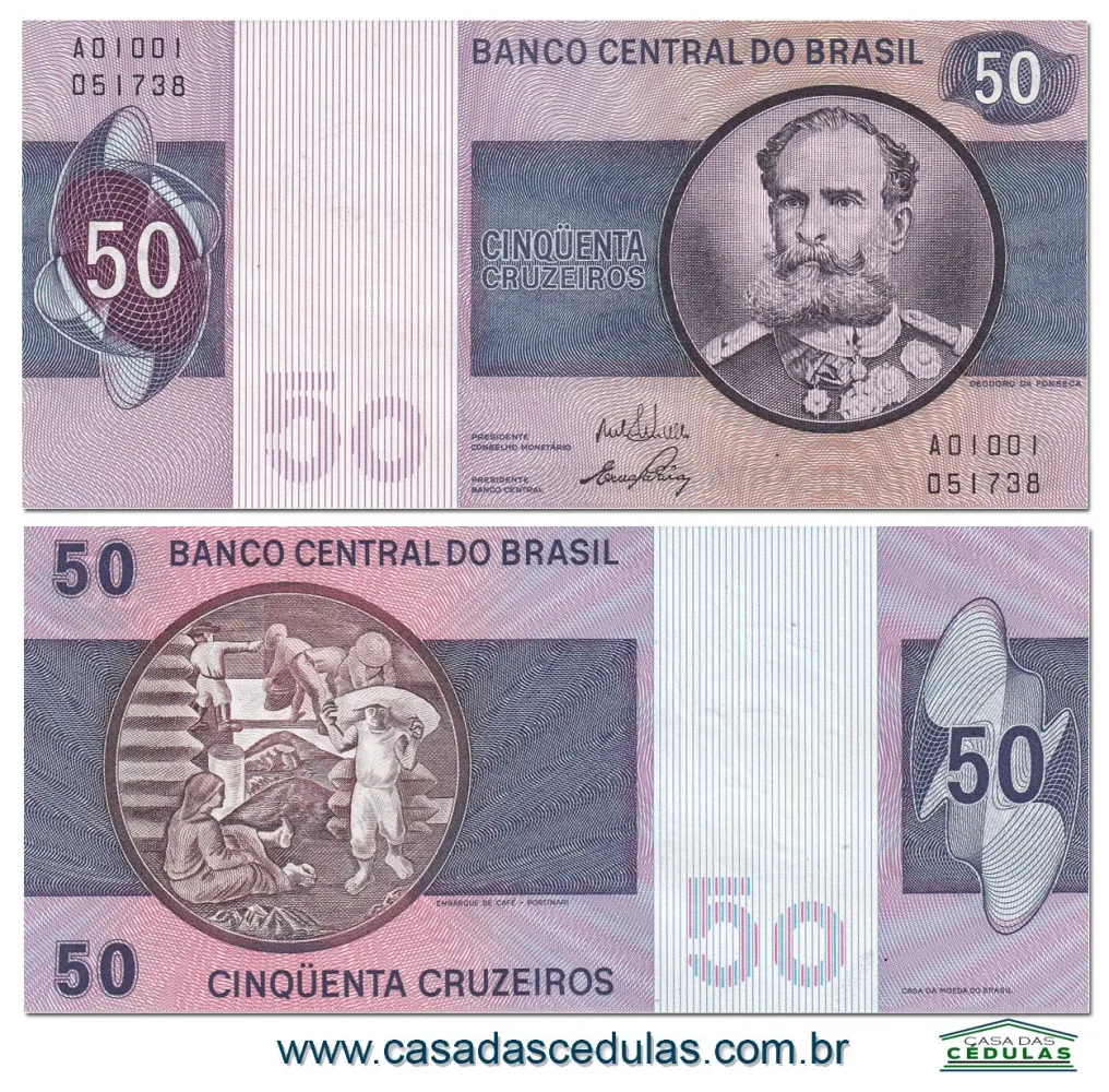 C142 - 50 Cruzeiros (Deodoro da Fonseca) - Fe
