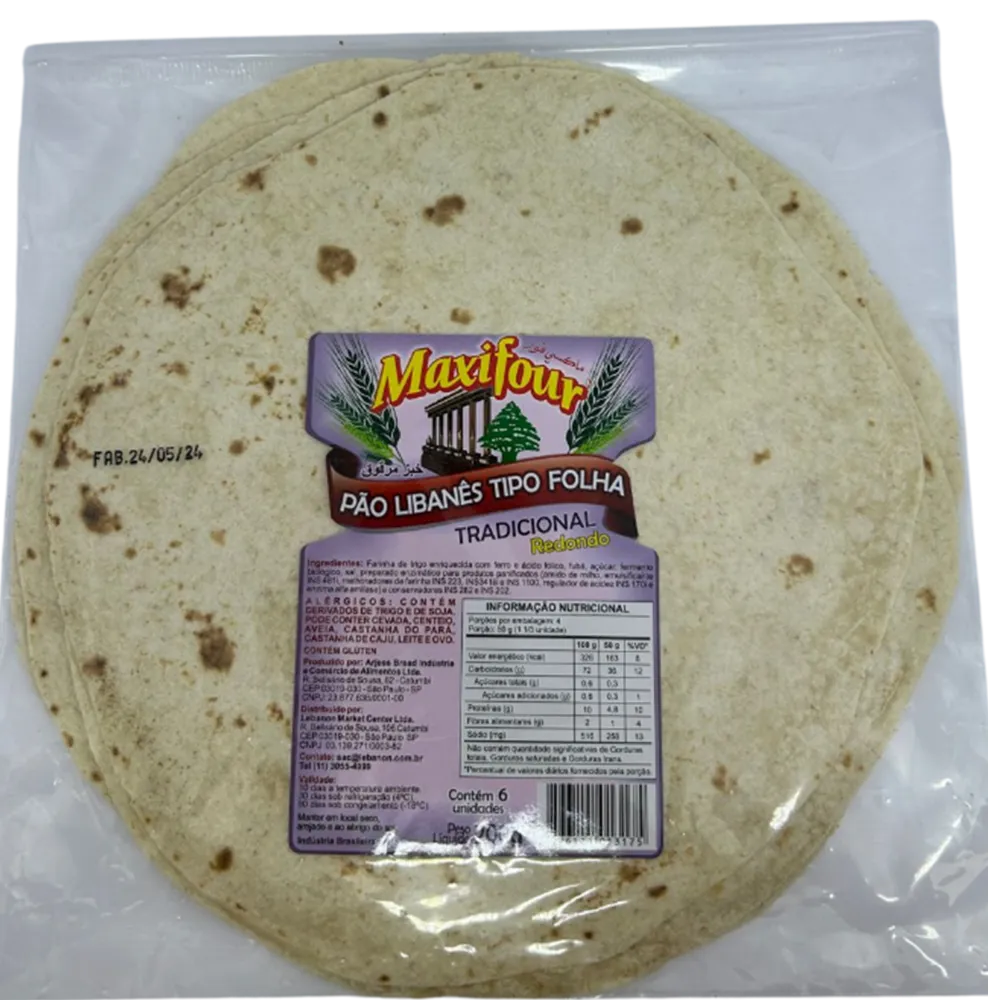 PÃO LIBANES TIPO FOLHA 200G