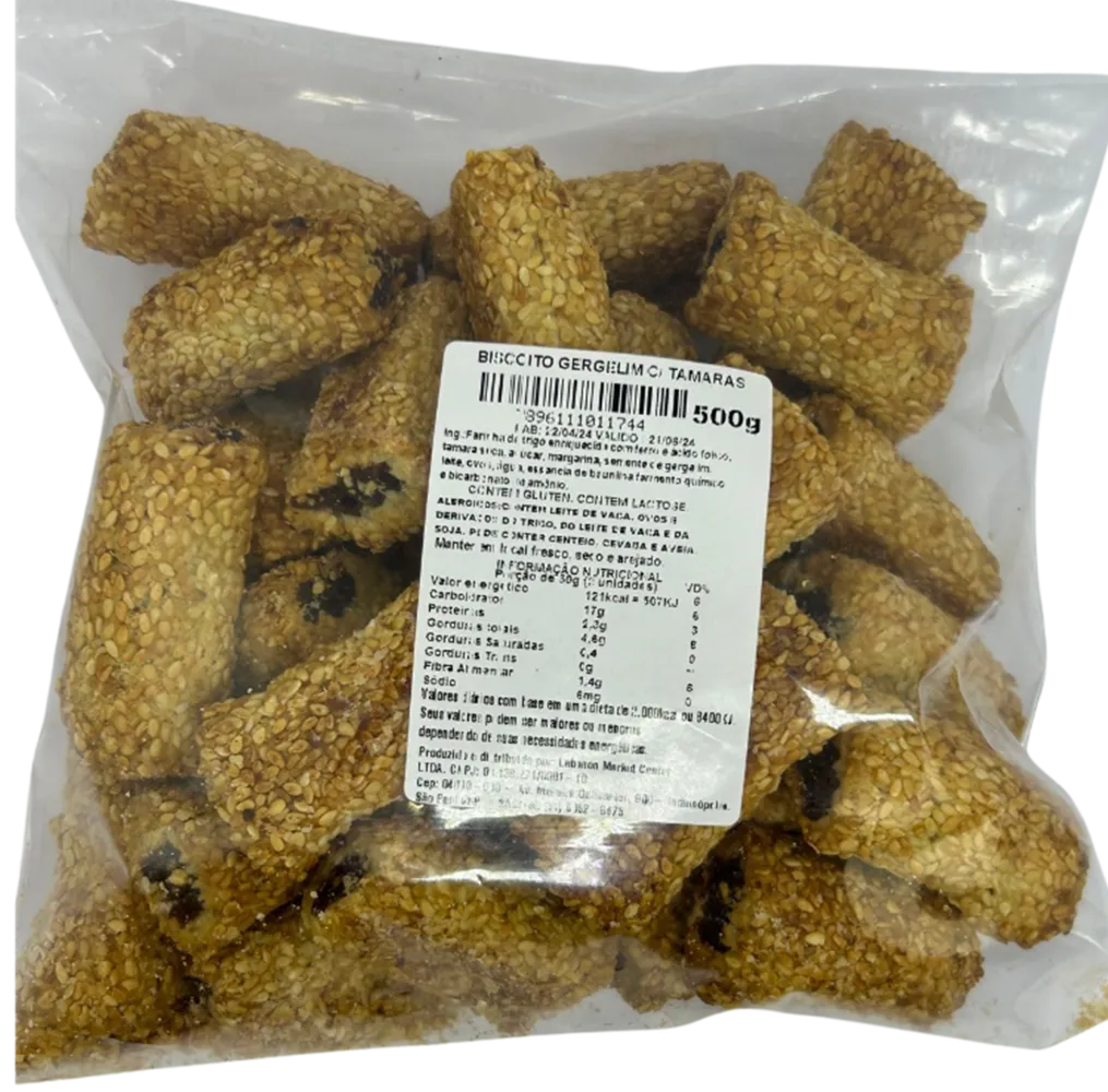 BISCOITO DE GERGELIM RECHEADO TÂMARA 300g