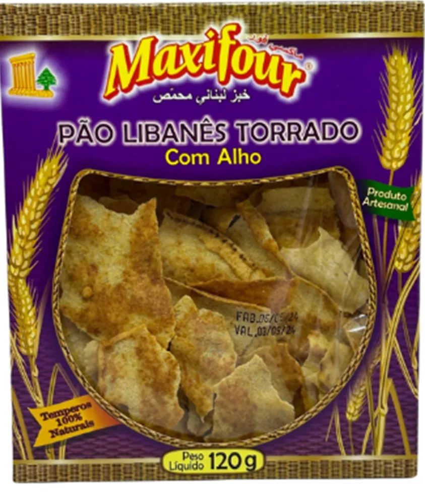 PÃO LIBANÊS TORRADO C/ ALHO 120g Imagem