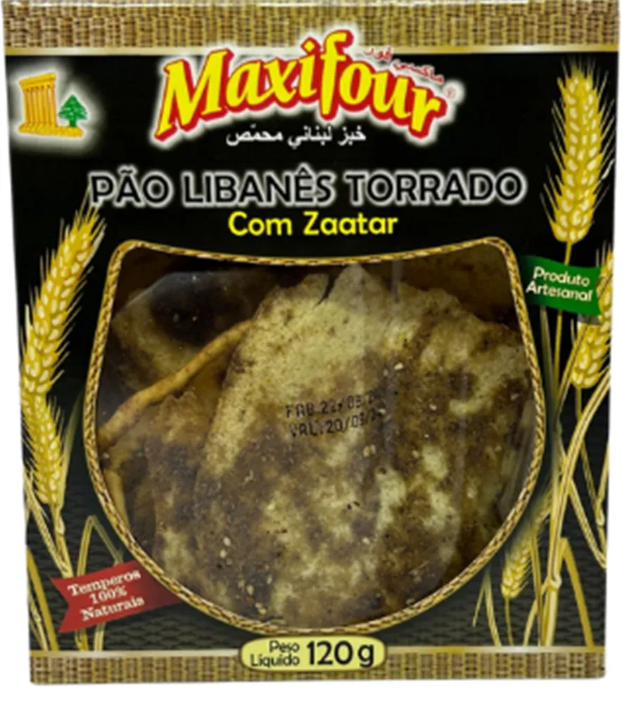 PÃO LIBANÊS TORRADO C/ZAATAR 120g Imagem