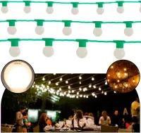 Varal De Luzes Festao Gambiarra Cordao de 100 Metros para 100 Lampadas VERDE - Foto 2