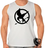 Camiseta Regata adulto ou infantil Jogos Vorazes tordo preto - Foto 2