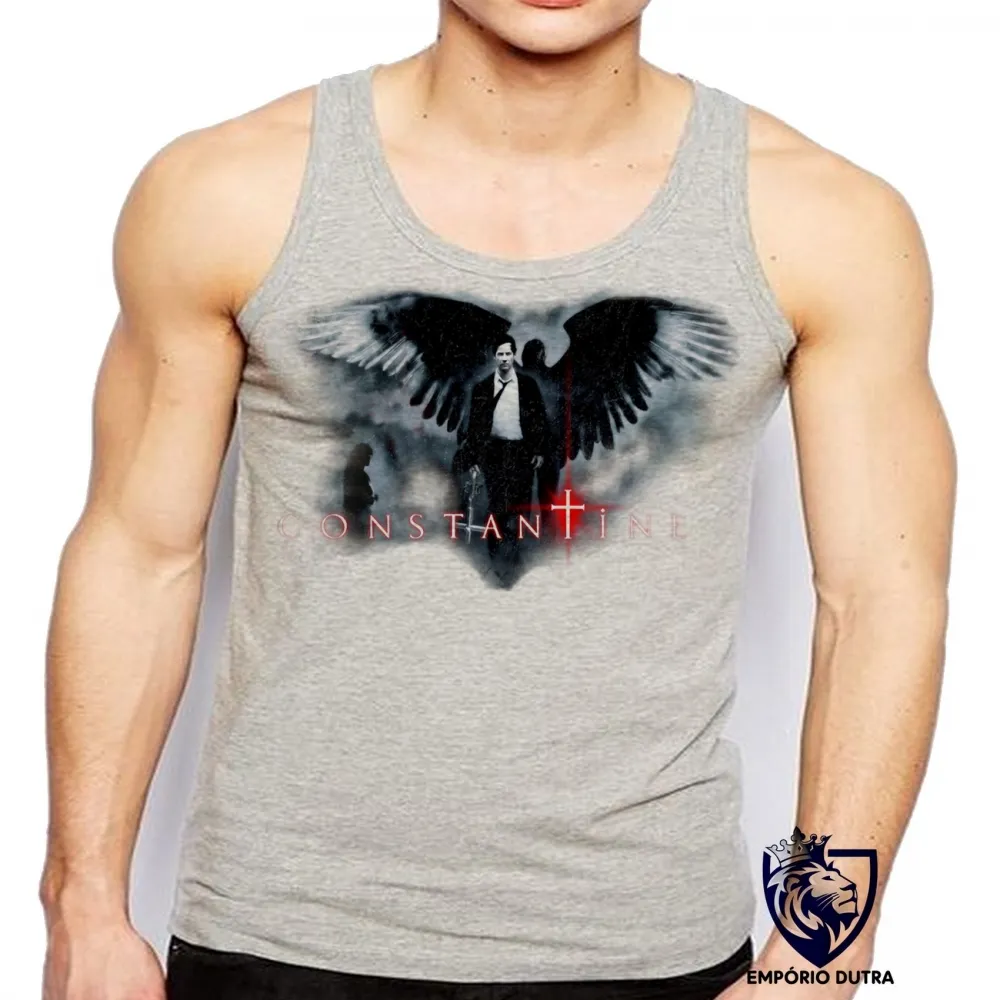 Camiseta Regata adulto ou infantil John Constantine arma