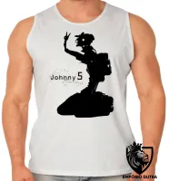 Camiseta Regata adulto ou infantil Johnny 5 robo filme android - Foto 2
