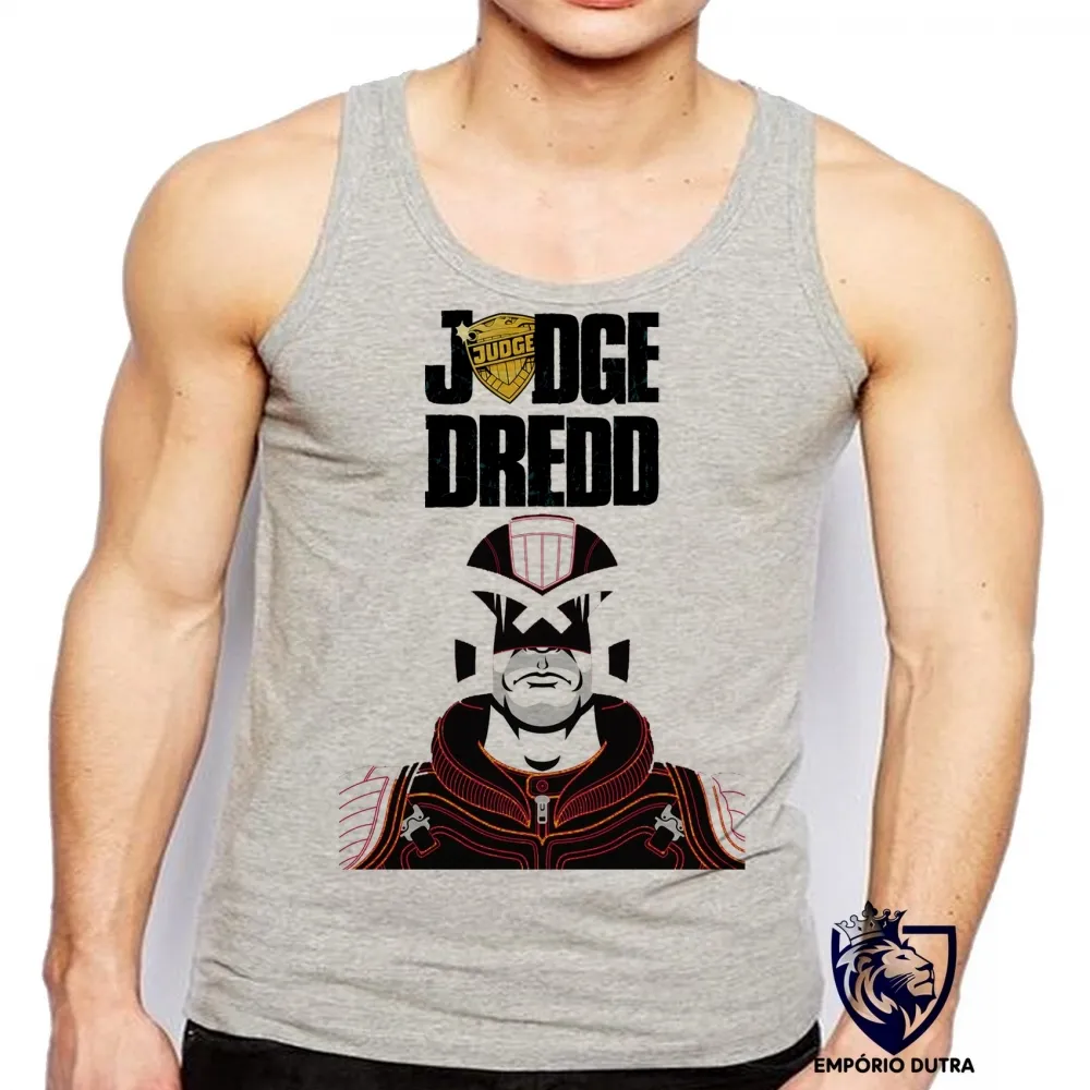 Camiseta Regata adulto ou infantil judge dredd juiz Sylvester Stallone