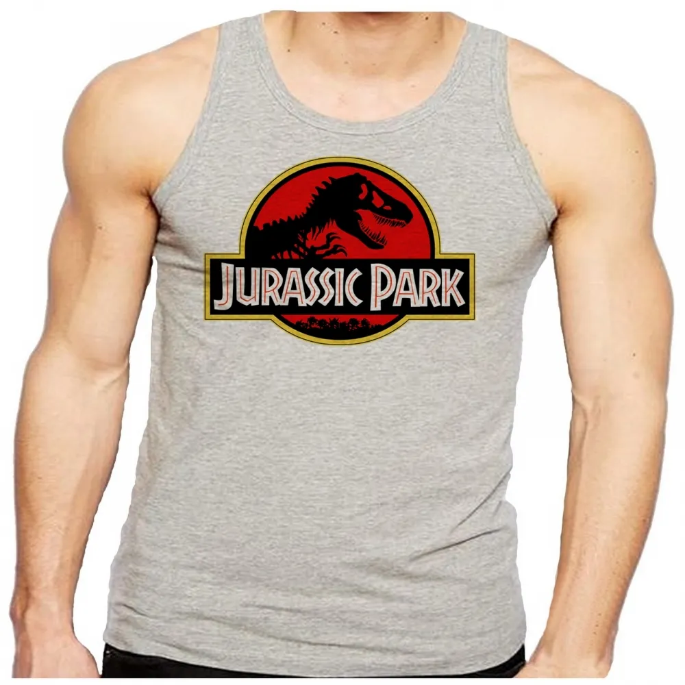 Camiseta Regata adulto ou infantil Jurassic Park clássico Imagem