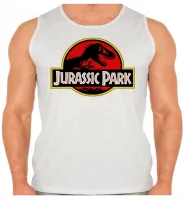 Camiseta Regata adulto ou infantil Jurassic Park clássico - Foto 2