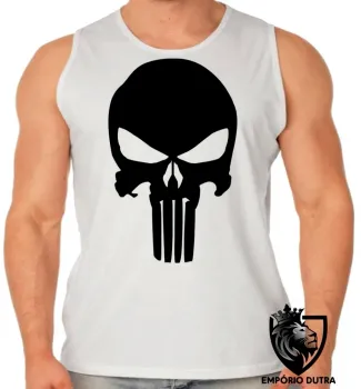 Camiseta Regata adulto ou infantil Justiceiro punisher caveira marvel - Foto 2
