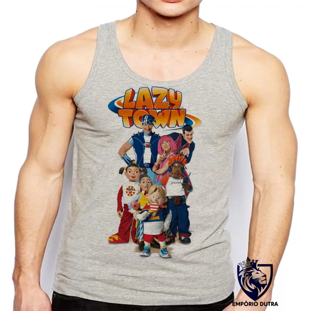 Camiseta Regata adulto ou infantil Lazy Town todos personagens Imagem