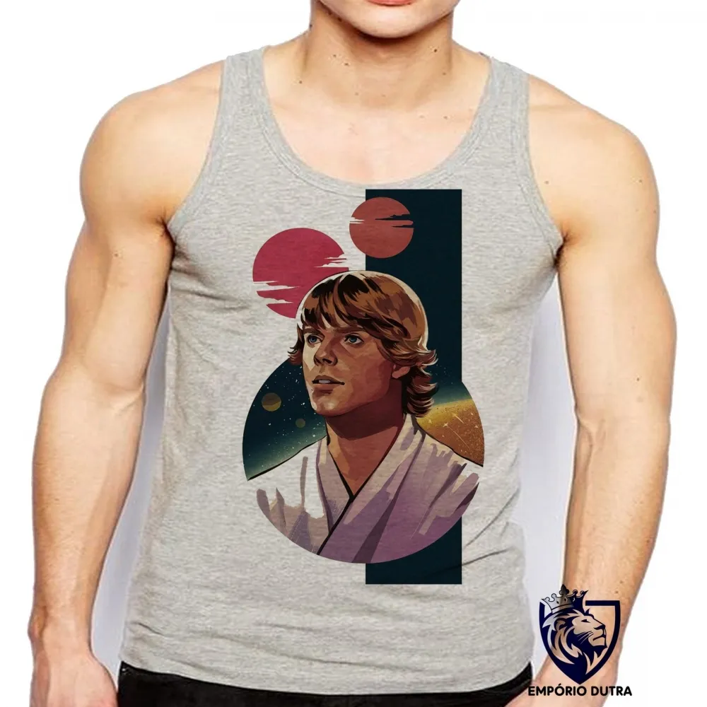 Camiseta Regata adulto ou infantil Luke Skywalker star wars Imagem