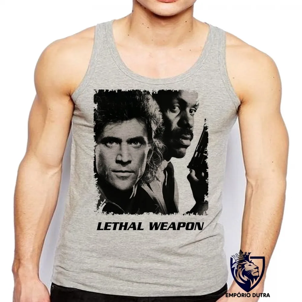 Camiseta Regata adulto ou infantil Máquina Mortífera Mel Gibson Imagem