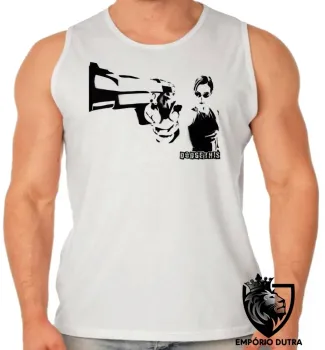 Camiseta Regata adulto ou infantil Matrix Trinity arma pistola - Foto 2