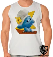 Camiseta Regata adulto ou infantil Meu Smurf do Céu - Foto 2