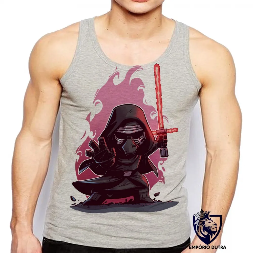 Camiseta Regata adulto ou infantil Ben Solo vilão Kylo Ren star wars