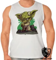 Camiseta Regata adulto ou infantil yoda star wars jedi personagem - Foto 2