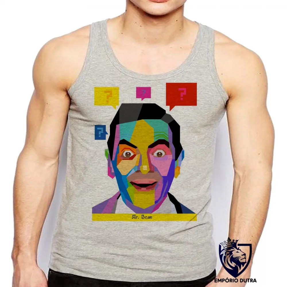 Camiseta Regata adulto ou infantil Mr. Bean serie seriado engraçado risos Imagem