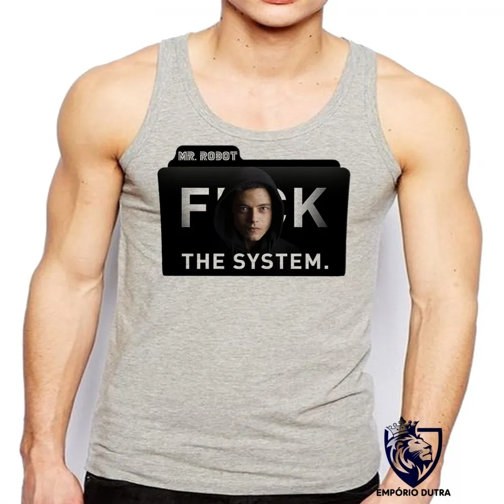 Camiseta Regata adulto ou infantil Mr. Robot serie seriado Imagem