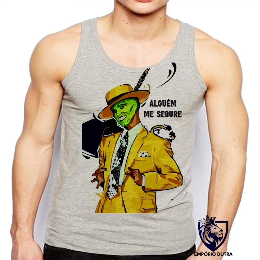Camiseta Regata adulto ou infantil O máscara terno amarelo