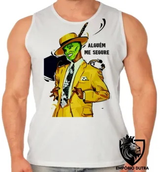 Camiseta Regata adulto ou infantil O máscara terno amarelo - Foto 2