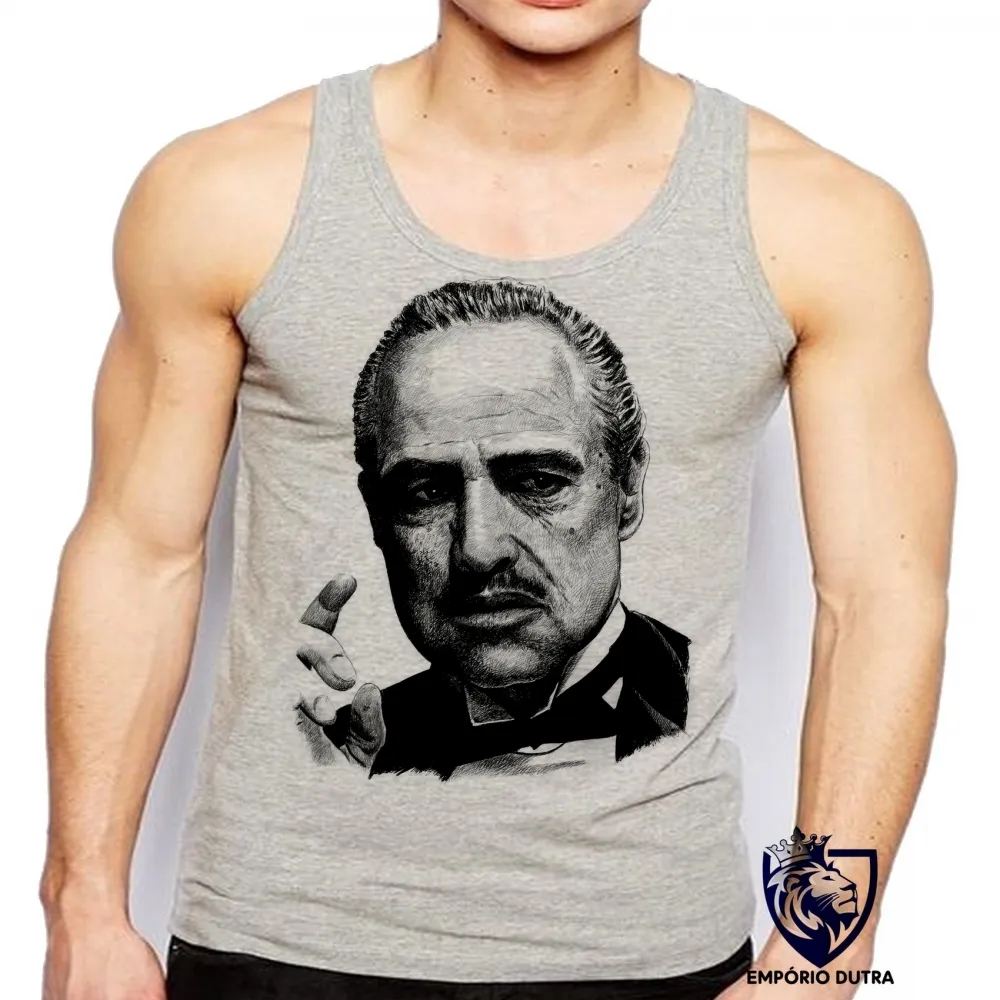 Camiseta Regata adulto ou infantil poderoso chefão the godfather marlon brando Imagem