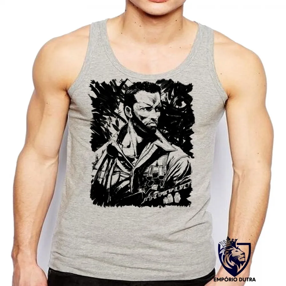 Camiseta Regata adulto ou infantil predador exterminador arnold schwarzenegger Imagem