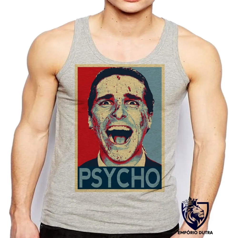 Camiseta Regata adulto ou infantil Psycho Patrick Bateman Christian Bale Imagem