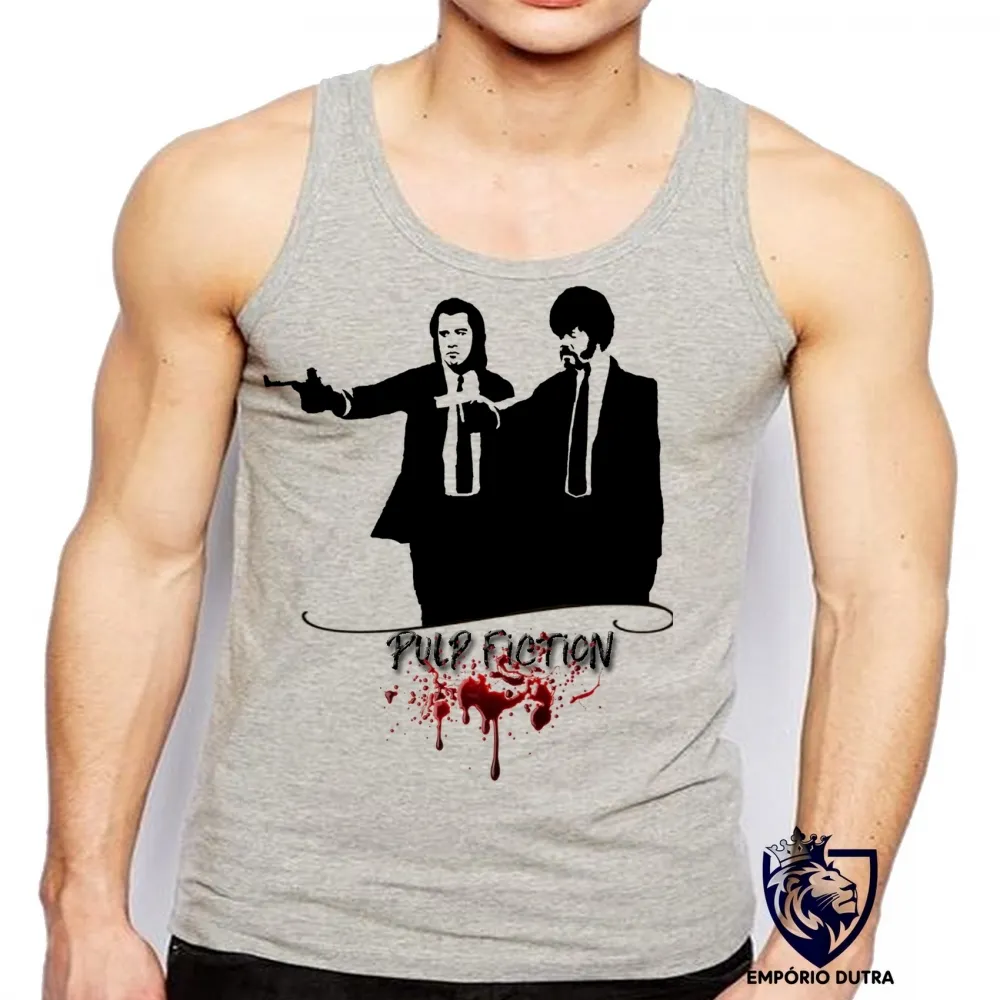 Camiseta Regata adulto ou infantil Pulp Fiction filme travolta Quentin Tarantino Imagem