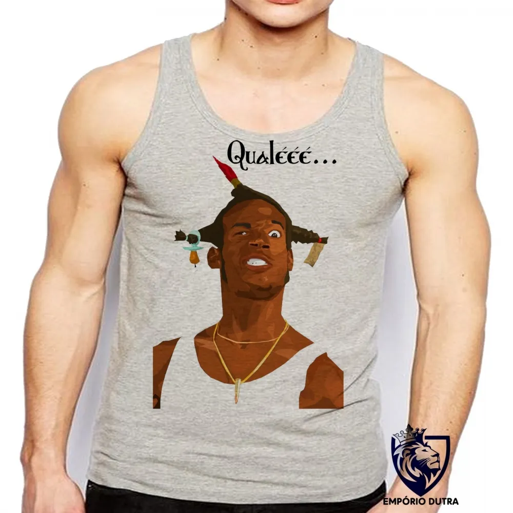 Camiseta Regata adulto ou infantil Qualé todo mundo em panico Imagem