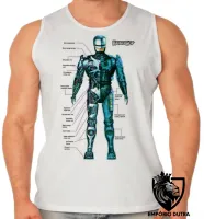 Camiseta Regata adulto ou infantil Robocop policia arma armadura - Foto 2