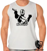 Camiseta Regata adulto ou infantil Robocop policia arma pistola robo - Foto 2