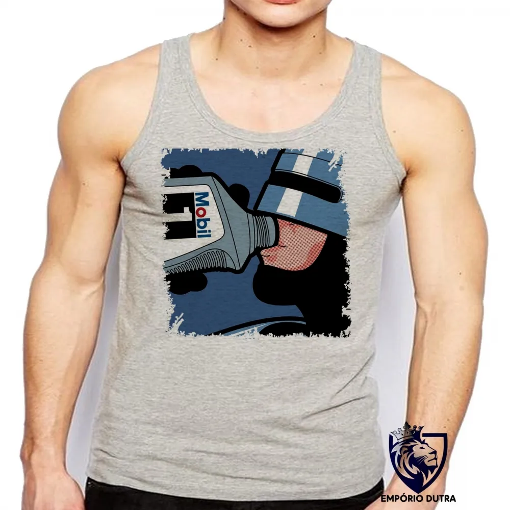 Camiseta Regata adulto ou infantil Robocop Mobil Oleo Imagem