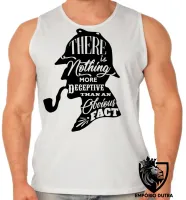 Camiseta Regata adulto ou infantil Sherlock Holmes cachimbo - Foto 2