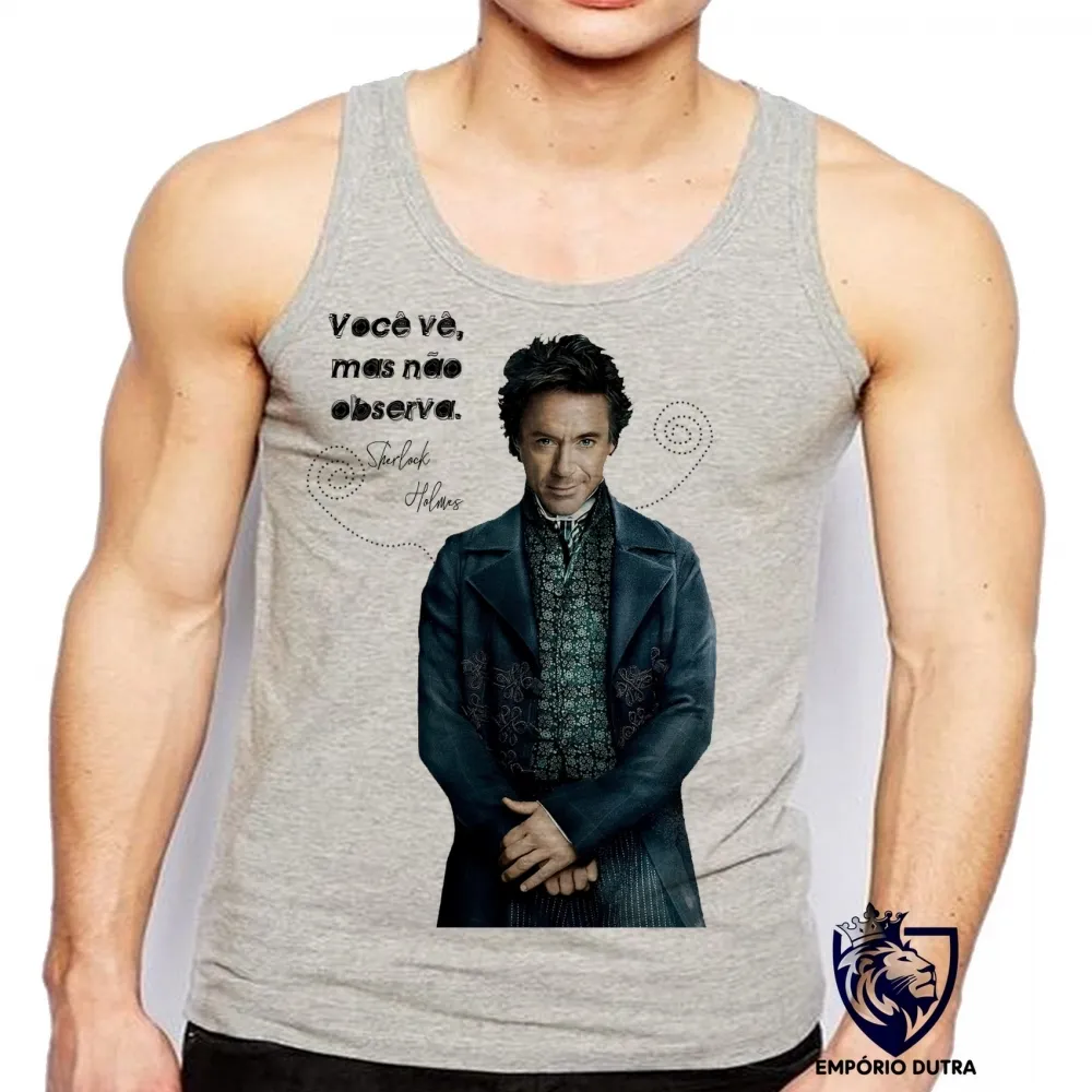 Camiseta Regata adulto ou infantil Sherlock Holmes você vê Imagem