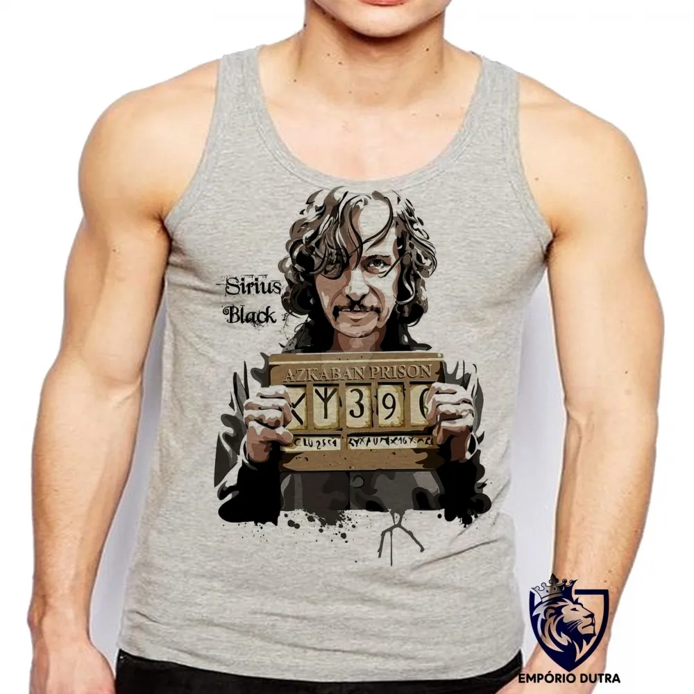 Camiseta Regata adulto ou infantil Sirius Black harry poter personagem Imagem